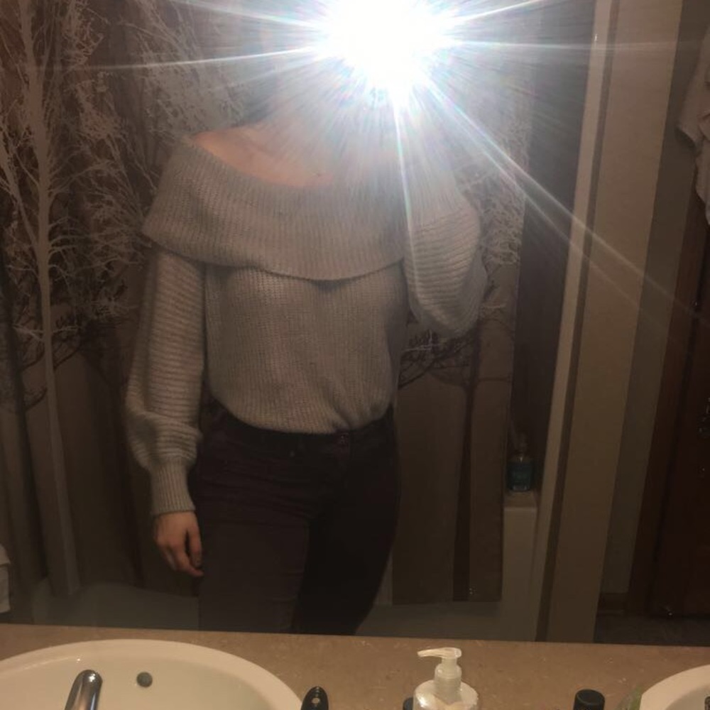off the shoulder sweater